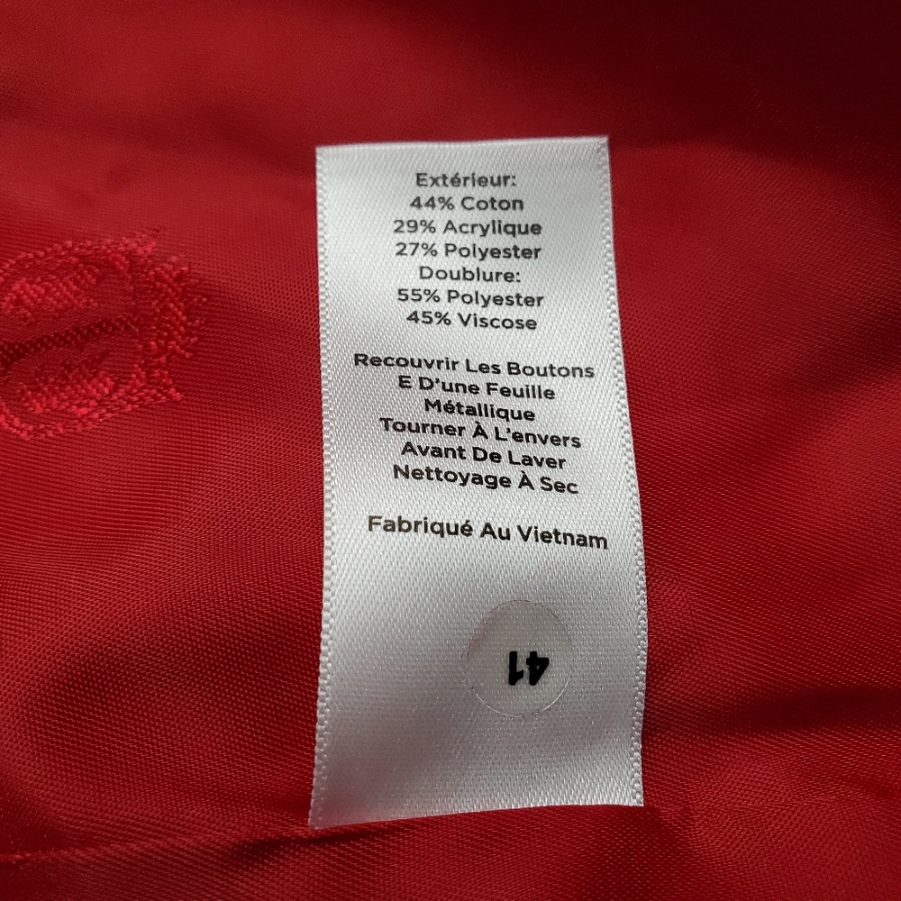 Talbots Vibrant Red Blazer with Silver Buttons - Picture 4 of 6
